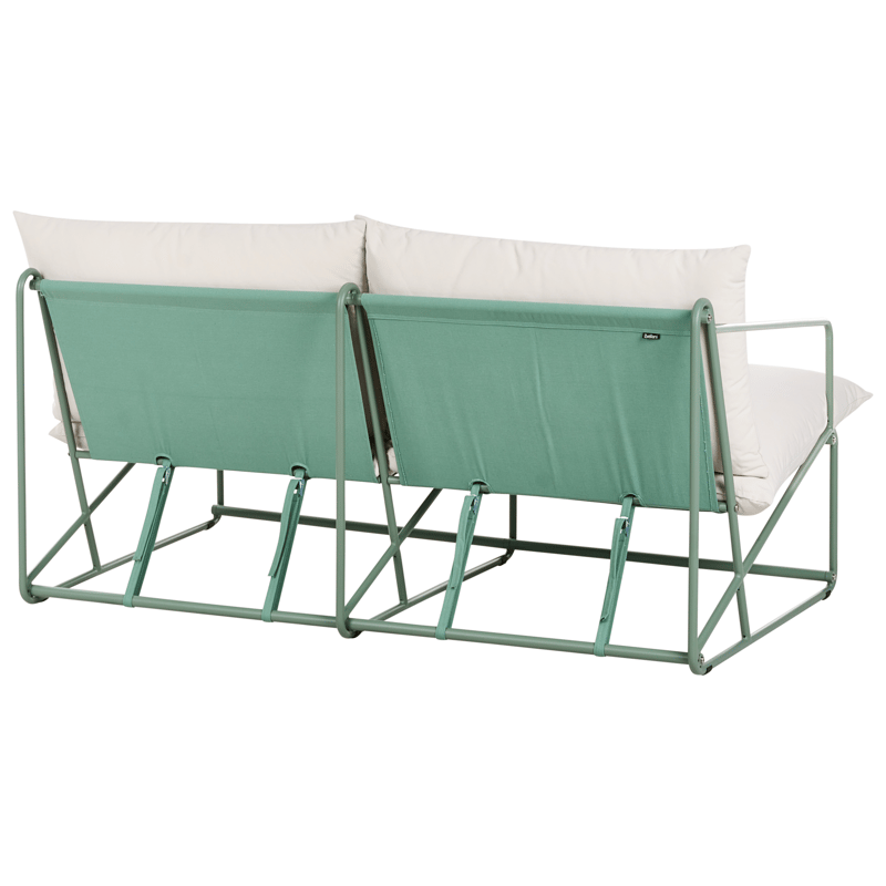 Sofa utendørs 2-seter Ponte - Grønn/Beige - Hagemøbler - Utesofa