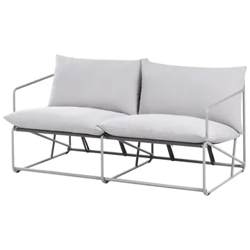 Sofa utendørs 2-seter Ponte - Grå - Hagemøbler - Utesofa
