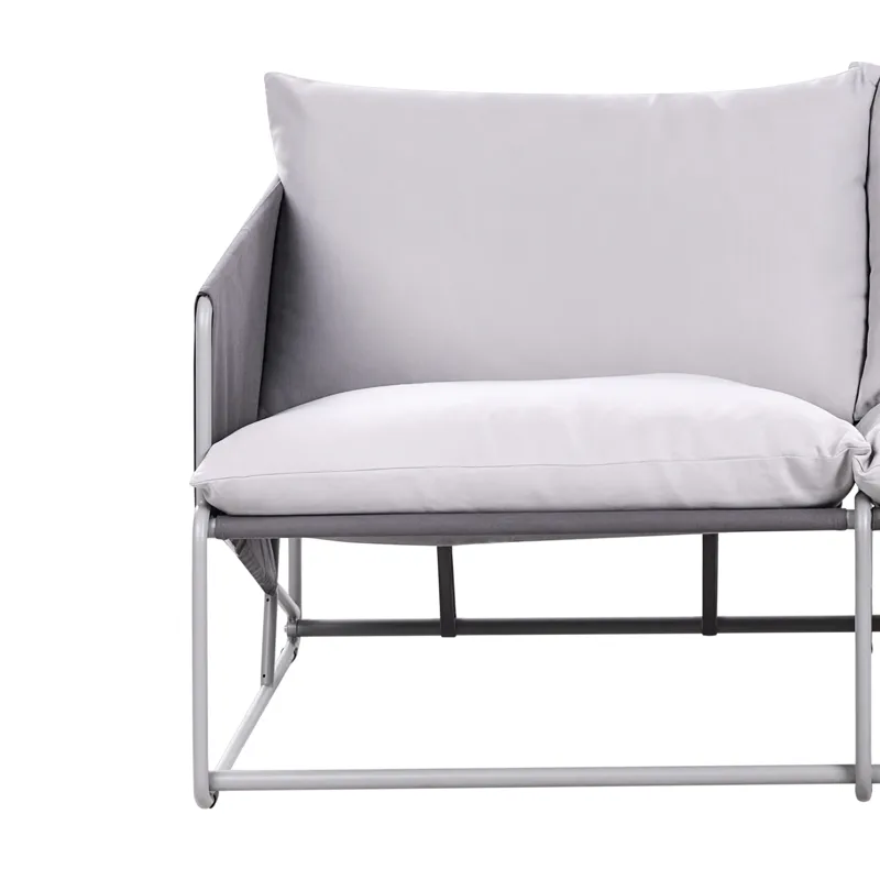 Sofa utendørs 2-seter Ponte - Grå - Hagemøbler - Utesofa