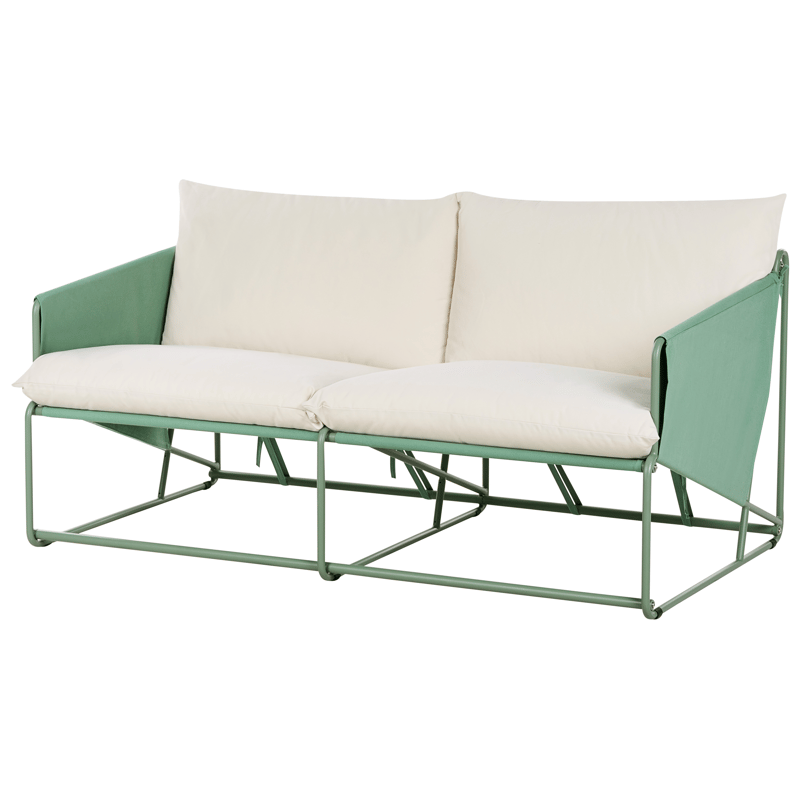 Sofa utendørs 2-seter Ponte - Grønn/Beige - Hagemøbler - Utesofa