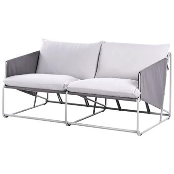 Sofa utendørs 2-seter Ponte - Grå - Hagemøbler - Utesofa