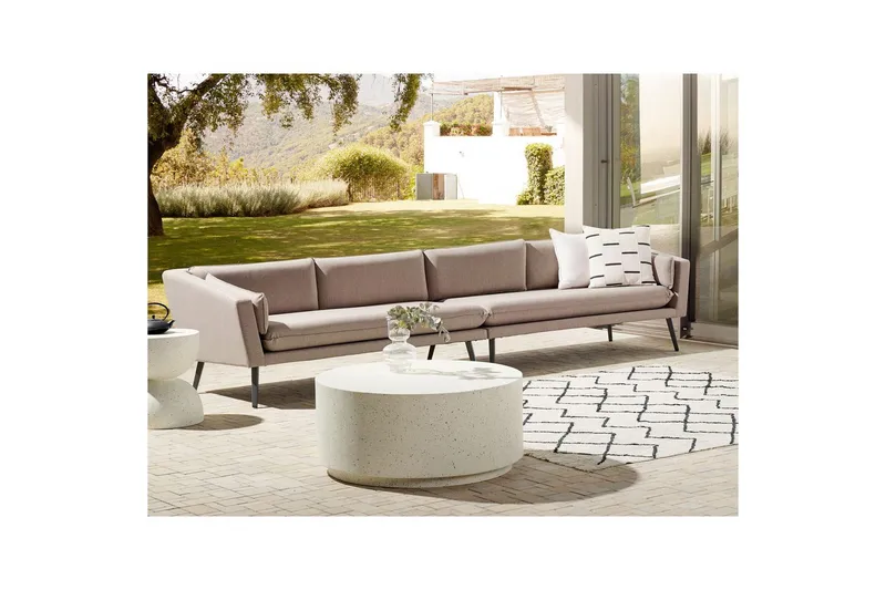 Stor soffa Beliani Loretello Beige/grå Beige||Grey - Hagemøbler - Utesofa - Hagebenk & hagesofa