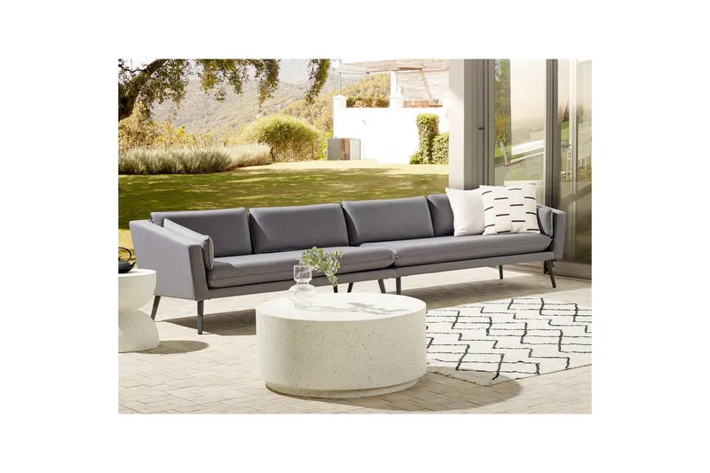 Stor soffa Beliani Loretello Beige/grå Grey - Hagemøbler - Utesofa - Hagebenk & hagesofa