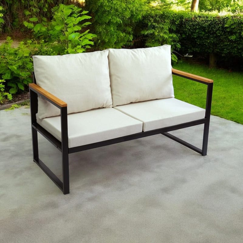 Sylros Hagesofa 130 cm - Beige - Hagemøbler - Utesofa - Hagebenk & hagesofa