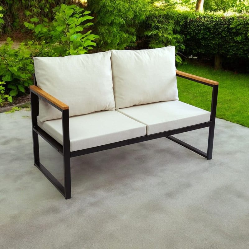 Sylros Hagesofa 130 cm - Beige - Hagemøbler - Utesofa - Hagebenk & hagesofa