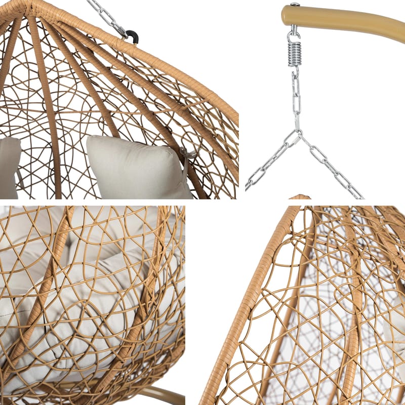 Tavero Hengestol utendørs - beige - Hagemøbler - Utesofa - Hengesofa