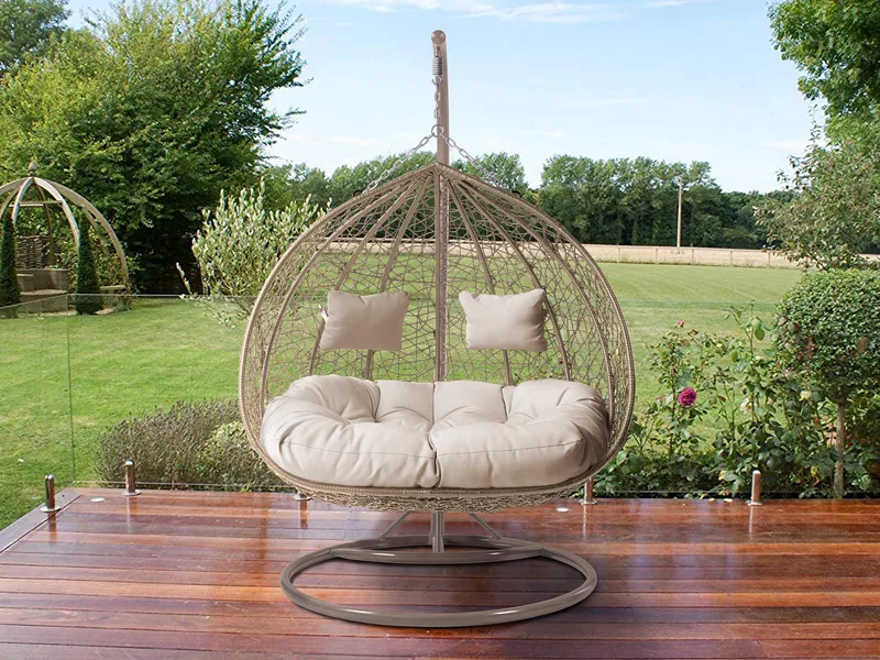 Tavero Hengestol utendørs - beige - Hagemøbler - Utesofa - Hengesofa