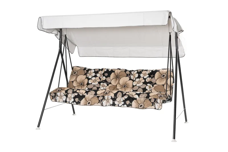 Teneriffa Komplett Hengekøye 190 cm - Grå/Blomstrete - Hagemøbler - Utesofa - Hammocker