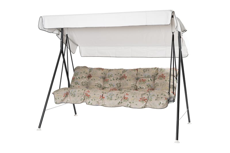 Teneriffa Komplett Hengekøye 190 cm - Grå/Blomstrete - Hagemøbler - Utesofa - Hammocker