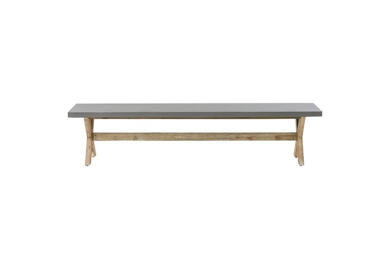 Trädgårdsbänk Beliani Olbia Grå/ljust trä Grey||Light wood - Hagemøbler - Utesofa - Benker