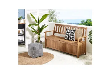 Trädgårdsbänk Beliani Sovana Ljus trä Light wood - Hagemøbler - Utesofa - Benker