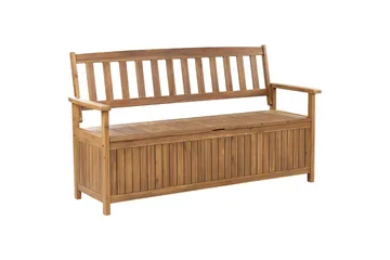 Trädgårdsbänk Beliani Sovana Ljus trä Light wood - Hagemøbler - Utesofa - Benker