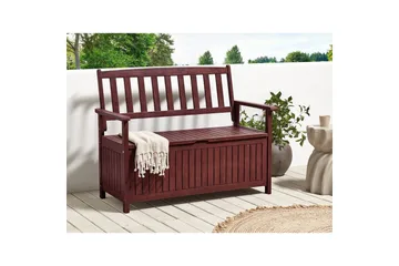 Trädgårdsbänk Beliani Sovana Mörkt trä Brown - Hagemøbler - Utesofa - Benker