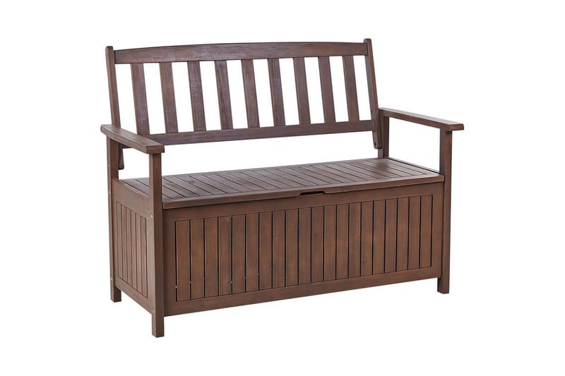 Trädgårdsbänk Beliani Sovana Mörkt trä Dark wood - Hagemøbler - Utesofa - Benker