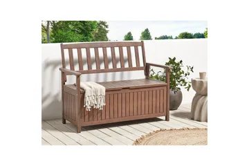 Trädgårdsbänk Beliani Sovana Mörkt trä Dark wood - Hagemøbler - Utesofa - Benker