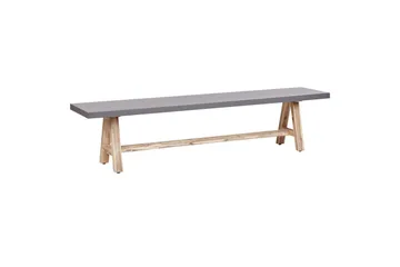 Trädgårdsbänk Beliani Tonnare Grey||Light wood - Hagemøbler - Utesofa - Benker