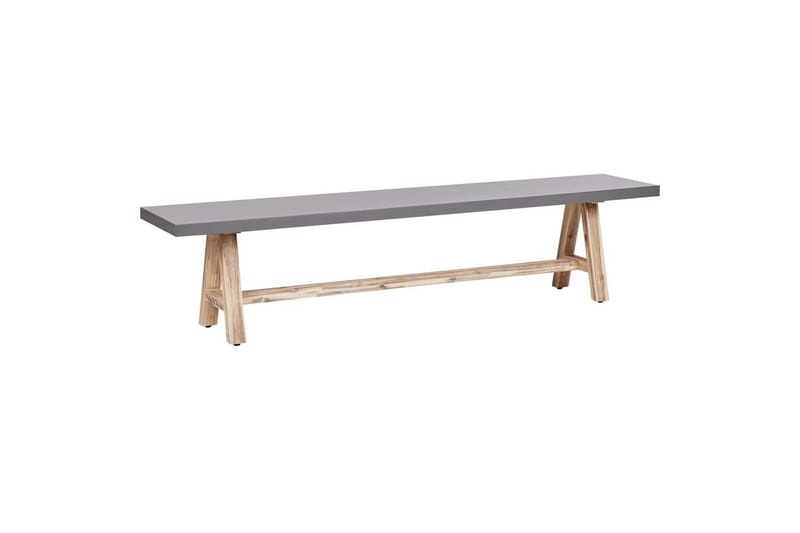 Trädgårdsbänk Beliani Tonnare Grey||Light wood