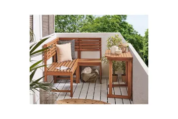 Trädgårdsbänk Beliani Treia Light wood - Hagemøbler - Utesofa - Benker