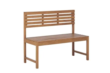 Trädgårdsbänk Beliani Treia Light wood - Hagemøbler - Utesofa - Benker