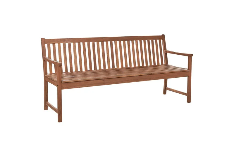 Trädgårdsbänk med dyna Beliani Vivara Light wood||Red - Hagemøbler - Utesofa - Benker