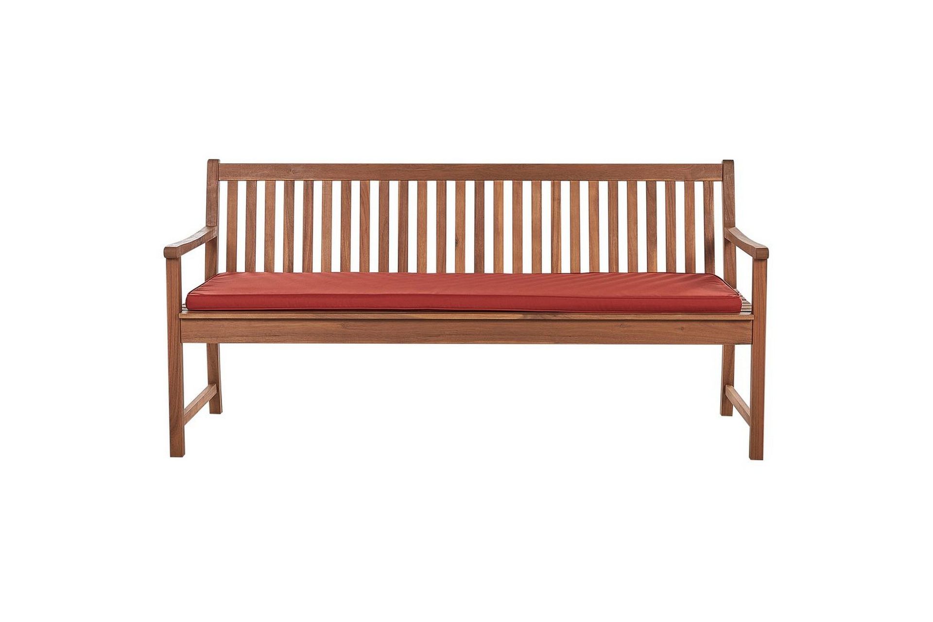 Trädgårdsbänk med dyna Beliani Vivara Light wood\|\|Red -