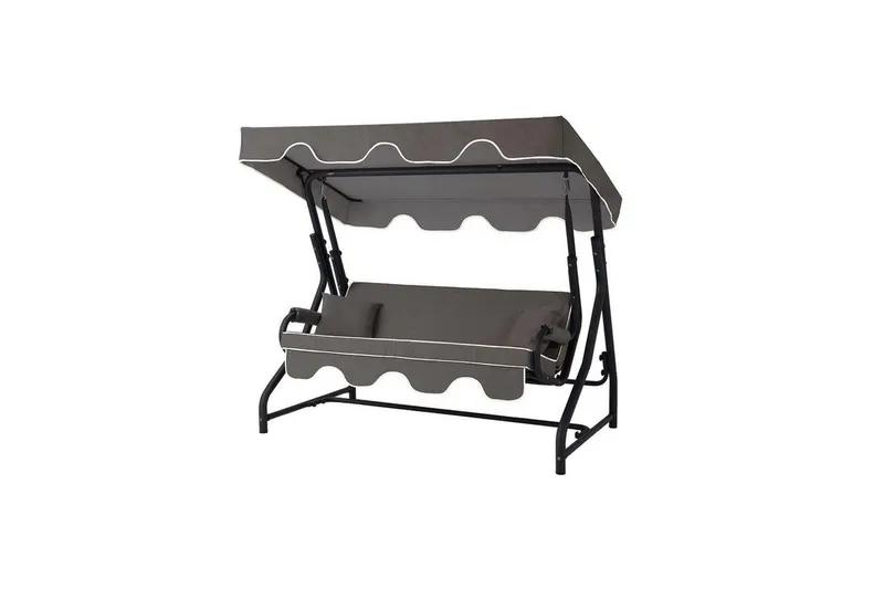 Tredobbelt hagestol Colomieuan Antrasitt - Antrasitt - Hagemøbler - Utesofa - Hengesofa