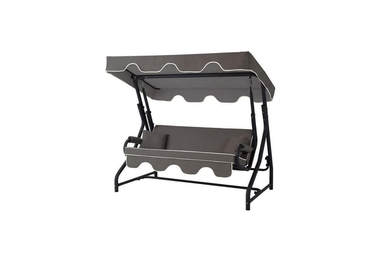 Tredobbelt hagestol Colomieuan Antrasitt - Antrasitt - Hagemøbler - Utesofa - Hengesofa