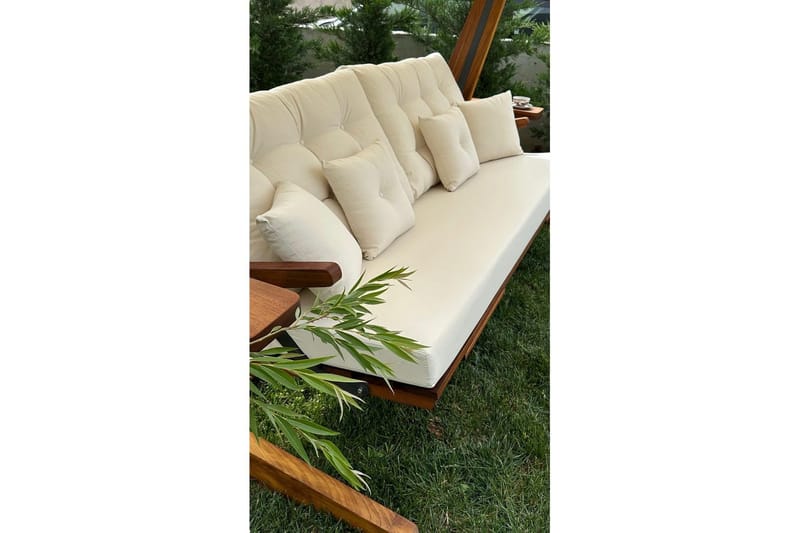Tredobbelt hagestol Dasina Naturlig / beige - Naturlig / beige - Hagemøbler - Utesofa - Hengesofa