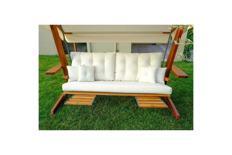 Tredobbelt hagestol Dasina Naturlig / beige - Naturlig / beige - Hagemøbler - Utesofa - Hengesofa