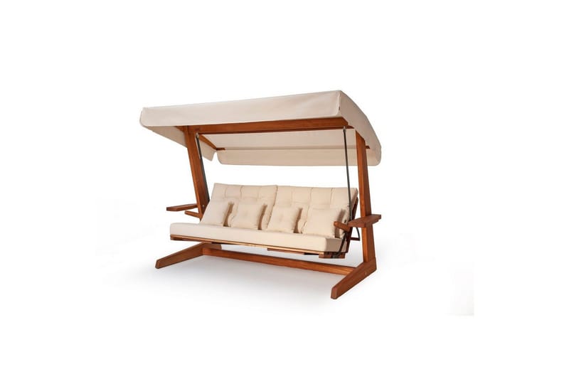 Tredobbelt hagestol Dasina Naturlig / beige - Naturlig / beige - Hagemøbler - Utesofa - Hengesofa