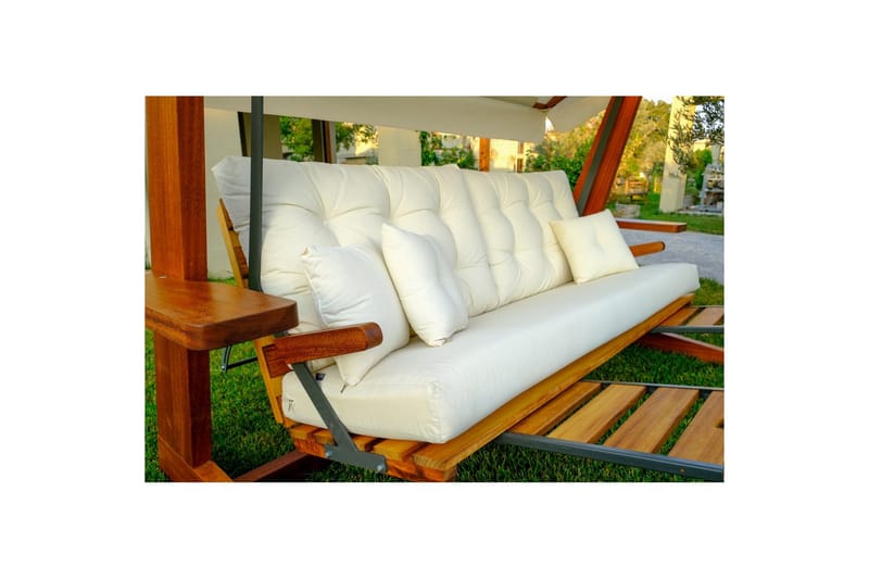 Tredobbelt hagestol Dasina Naturlig / beige - Naturlig / beige - Hagemøbler - Utesofa - Hengesofa