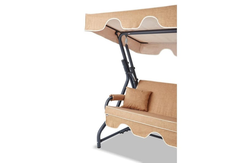Tredobbelt hagestol Gowanda (200 x 165 x 110 cm) Beige - Beige - Hagemøbler - Utesofa - Hammocker