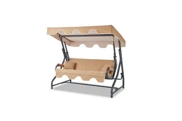 Tredobbelt hagestol Gowanda (200 x 165 x 110 cm) Beige