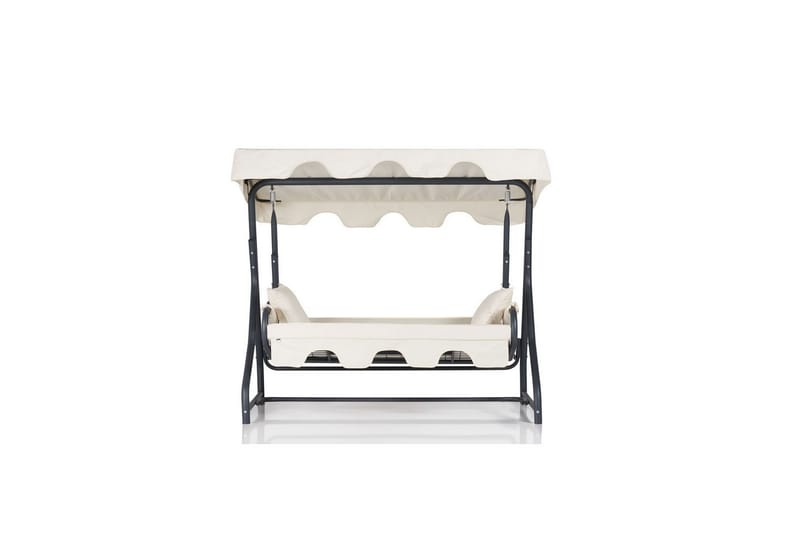 Tredobbelt hagestol Gowanda (200 x 165 x 110 cm) Hvit - Hvit - Hagemøbler - Utesofa - Hammocker