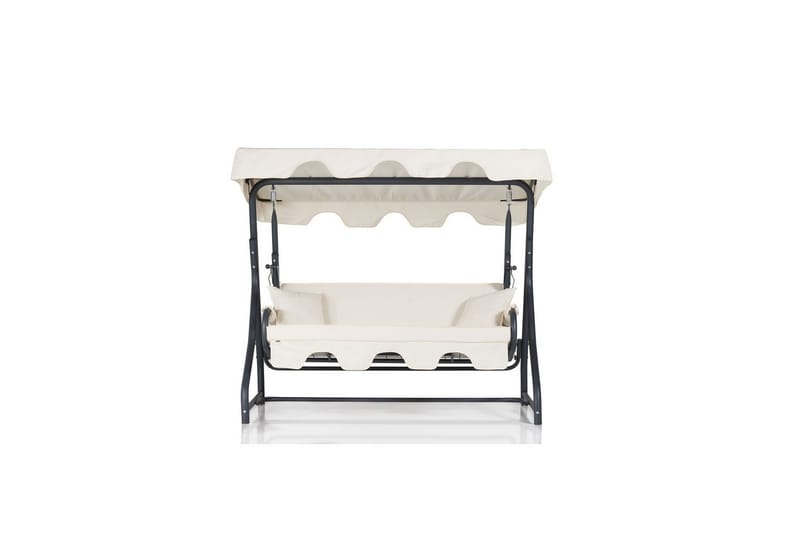 Tredobbelt hagestol Gowanda (200 x 165 x 110 cm) Hvit - Hvit - Hagemøbler - Utesofa - Hammocker
