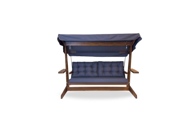 Tredobbelt hagestol Viva Antrasitt - Antrasitt, 237 x 100 x 175 cm - Hagemøbler - Utesofa - Hengesofa