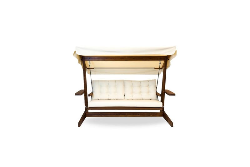 Tredobbelt hagestol Viva Beige - Beige, 237 x 100 x 175 cm - Hagemøbler - Utesofa - Hengesofa