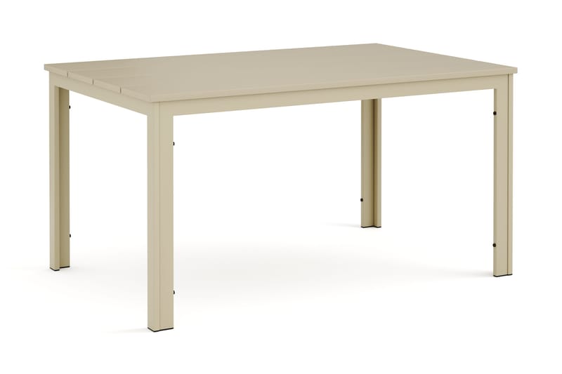 Tunis ute spisebord 140x90 cm rektangulært - Beige/Beige - Hagemøbler - Hagebord - Spisebord ute