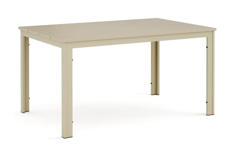 Tunis ute spisebord 140x90 cm rektangulært, Beige/Beige