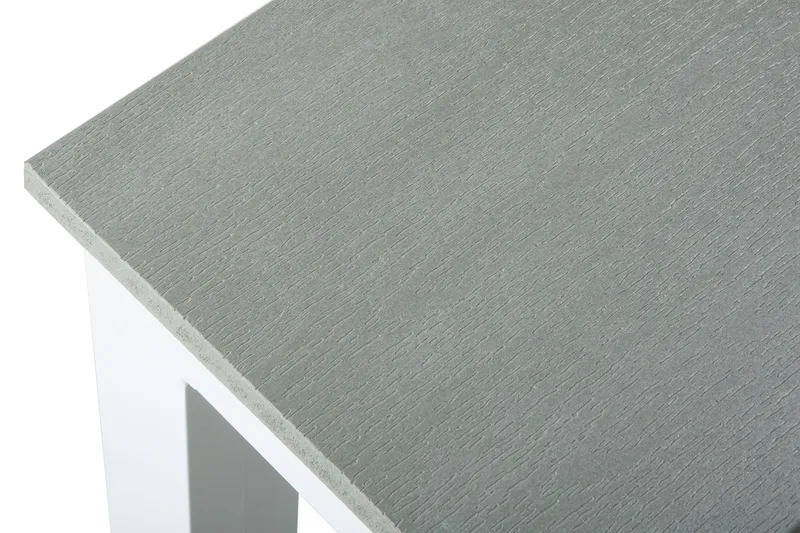 Tunis ute spisebord 140x90 cm rektangulært - Hvit/Grå - Hagemøbler - Hagebord - Spisebord ute