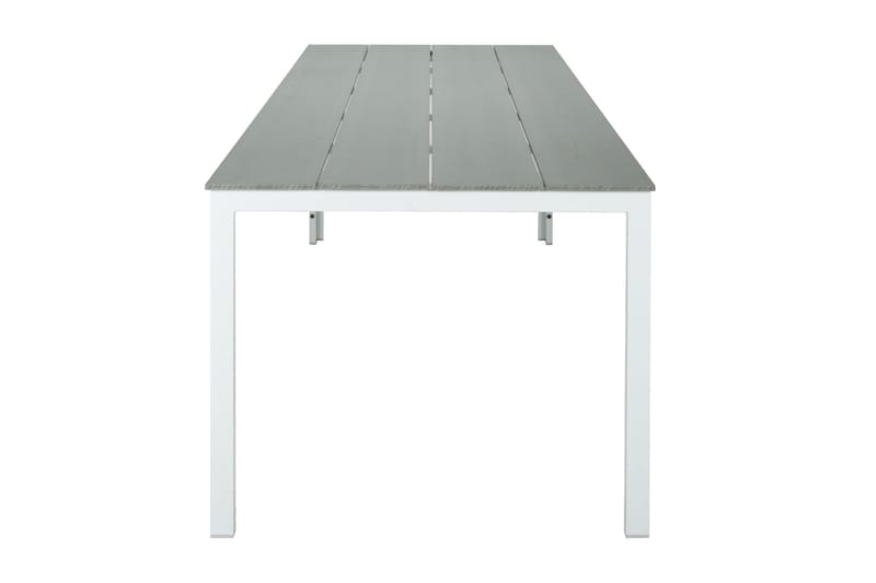 Tunis ute spisebord 140x90 cm rektangulært - Hvit/Grå - Hagemøbler - Hagebord - Spisebord ute