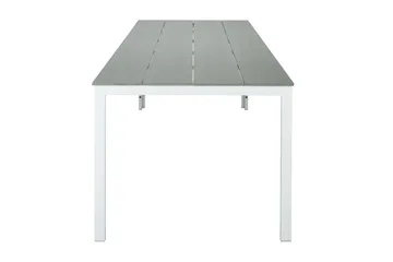 Tunis ute spisebord 140x90 cm rektangulært - Hvit/Grå - Hagemøbler - Hagebord - Spisebord ute