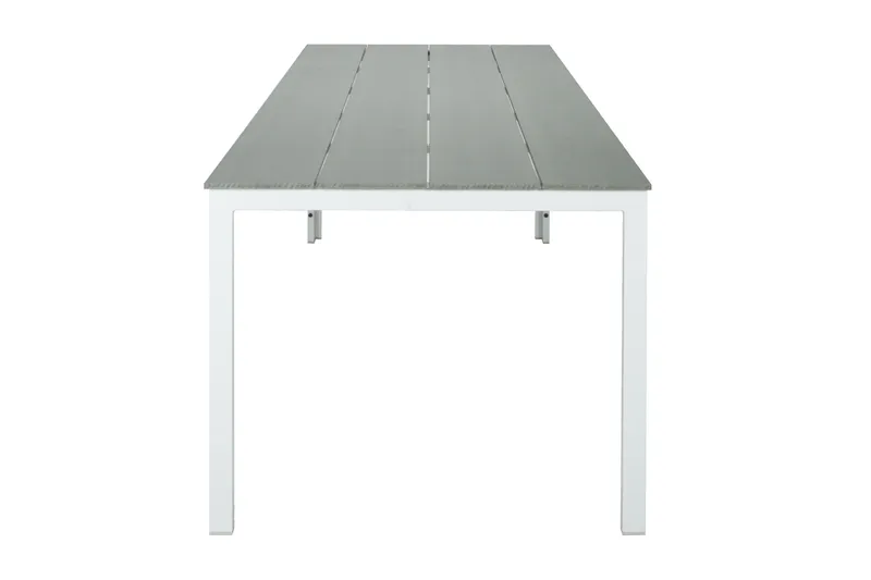 Tunis ute spisebord 140x90 cm rektangulært - Hvit/Grå - Hagemøbler - Hagebord - Spisebord ute
