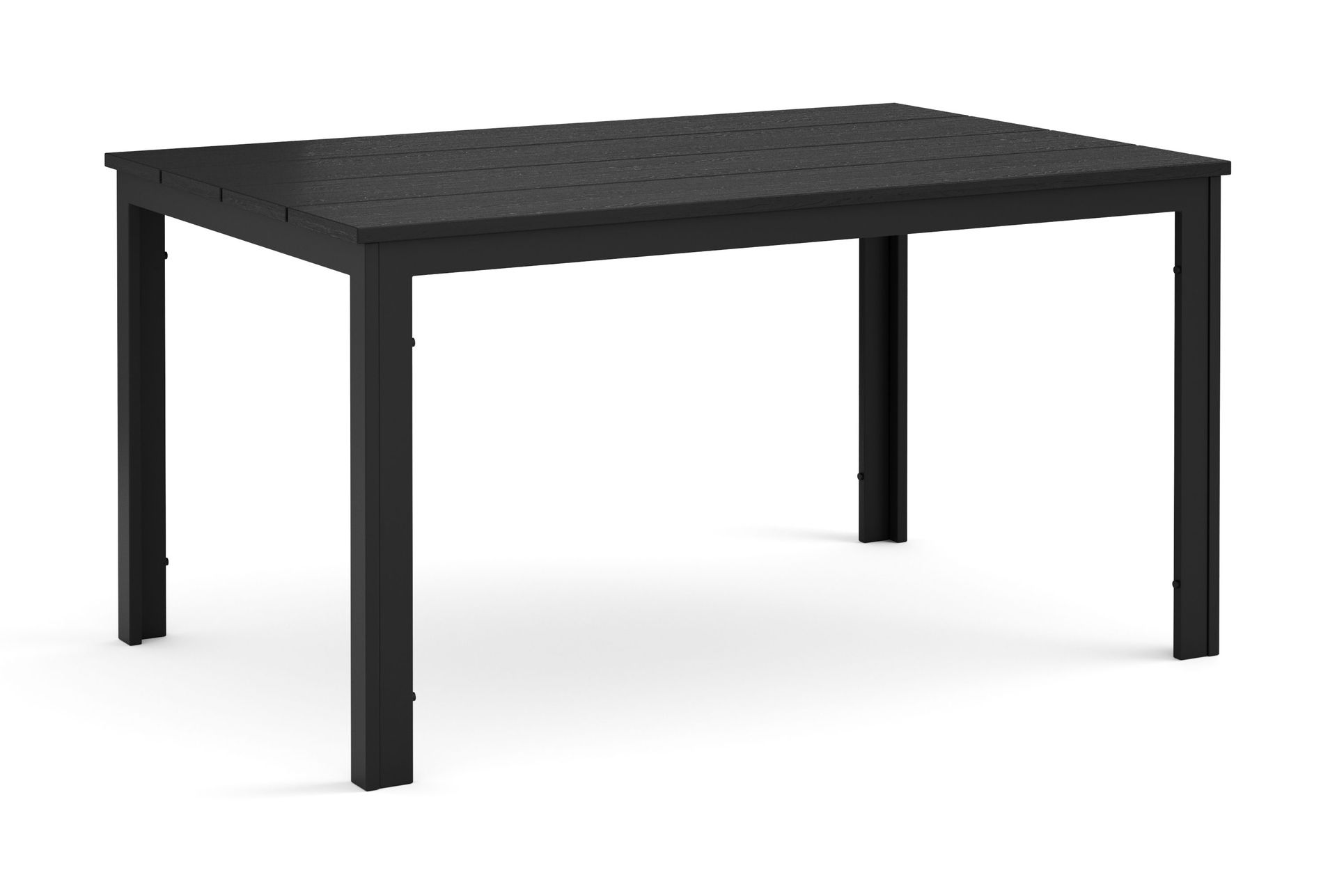 Tunis ute spisebord 140x90 cm rektangulært - Svart/Svart