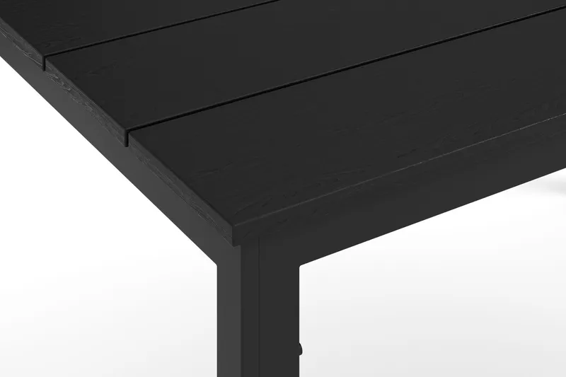 Tunis ute spisebord 140x90 cm rektangulært - Svart/Svart - Hagemøbler - Hagebord - Spisebord ute