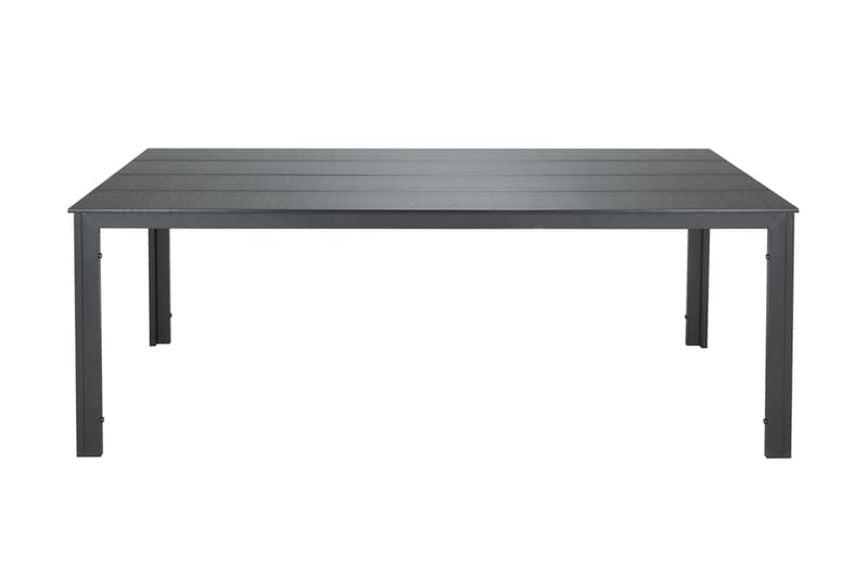Tunis ute spisebord 205x90 cm rektangulært, Svart/Svart