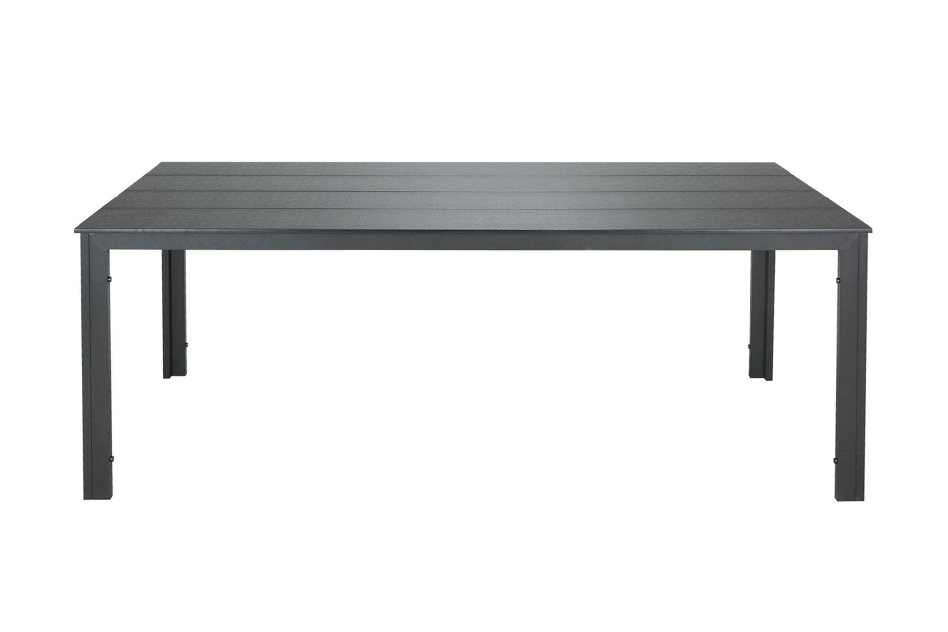 Tunis ute spisebord 205x90 cm rektangulært - Svart/Svart