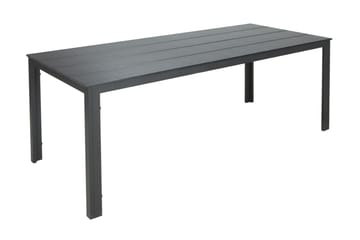 Tunis ute spisebord 205x90 cm rektangulært - Svart/Svart - Hagemøbler - Hagebord - Spisebord ute