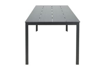 Tunis ute spisebord 205x90 cm rektangulært - Svart/Svart - Hagemøbler - Hagebord - Spisebord ute
