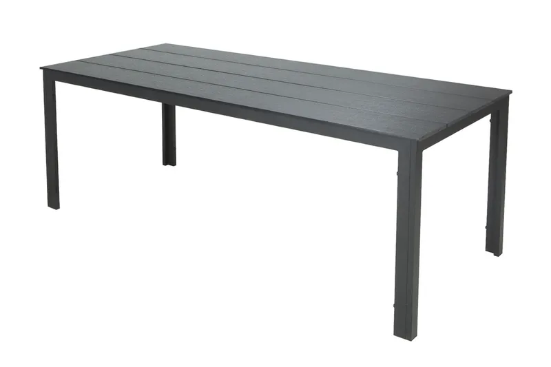 Tunis ute spisebord 205x90 cm rektangulært - Svart/Svart - Hagemøbler - Hagebord - Spisebord ute